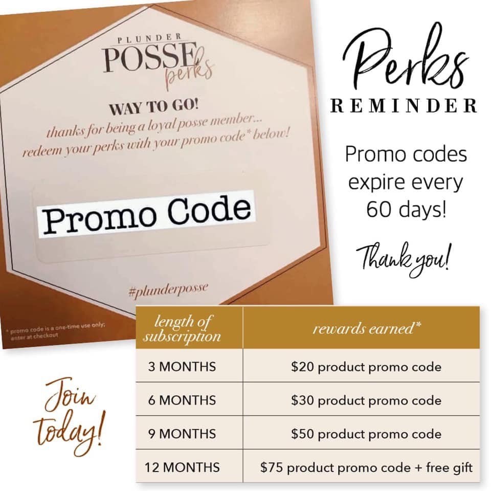 March 2019 Plunder Posse Set promo codes
