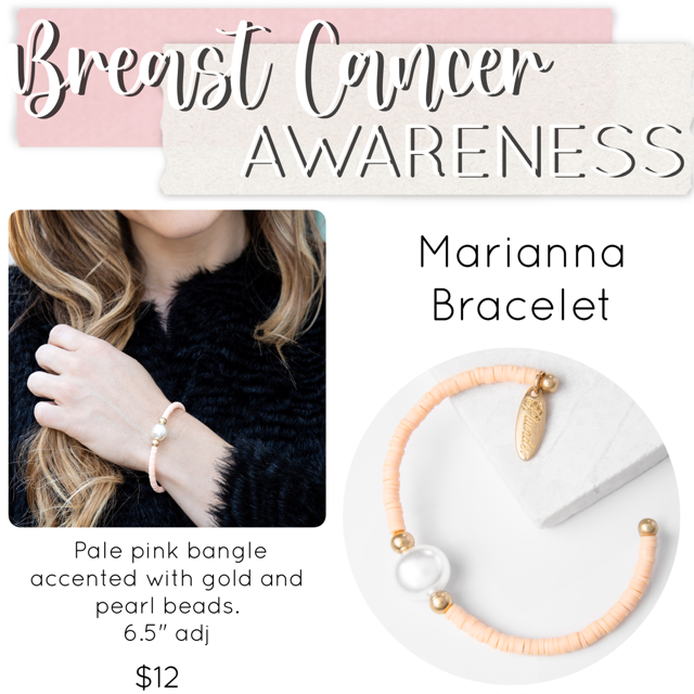 Breast Cancer Awareness Jewelry Drop Bracelet  – Plunder Design