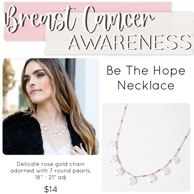 Breast Cancer Awareness Jewelry Drop necklace– Plunder Design