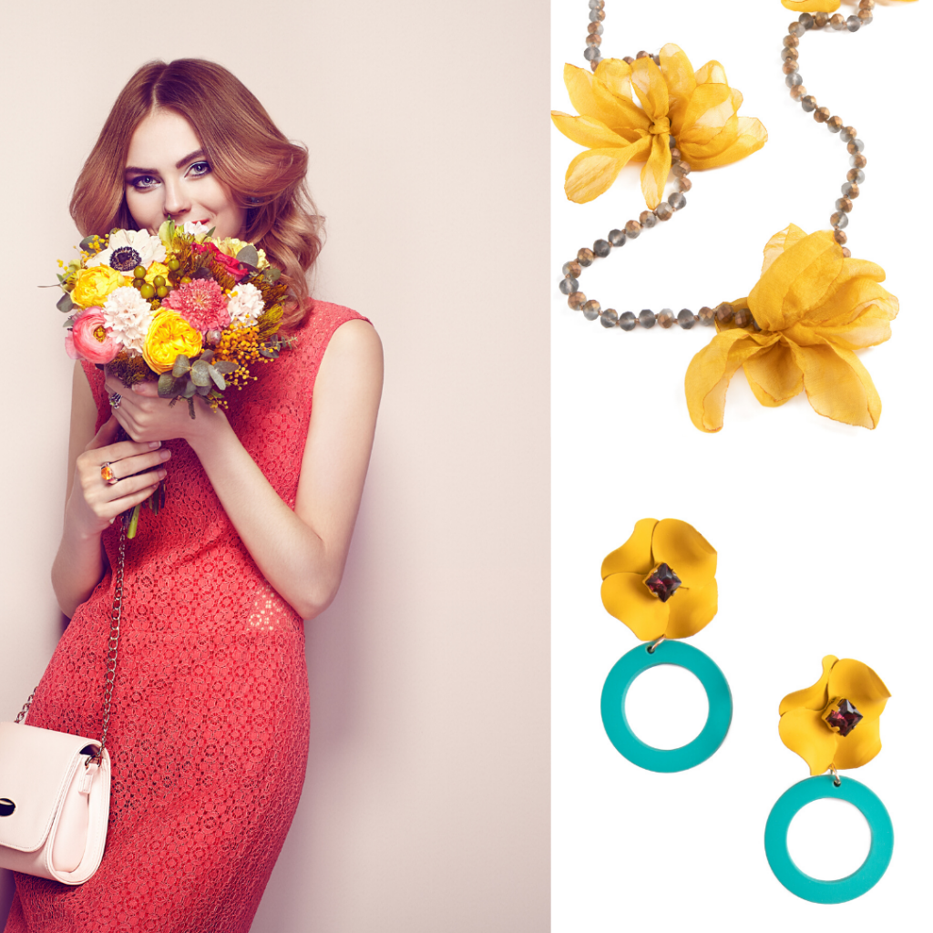 Plunder Design Jewelry for your Valentine’s Day Outfit with flowers
