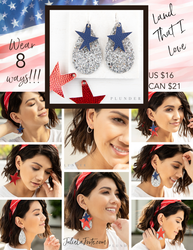 Plunder Design Jewelry Patriotic Earrings 
